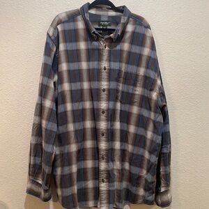 Eddie Bauer relaxed fit plaid button down XXXL Tall